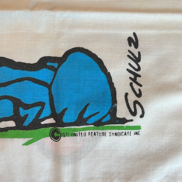 VINTAGE SET OF 2 1971 PEANUTS PILLOWCASES - SNOOPY & LINUS - Picture 4 of 8
